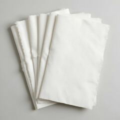 white paper on a wooden background