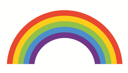 Colorful rainbow illustration on a white background