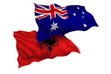 Australia and Albania Friendship Flags Diplomatic Relations of Two countries, Sports competition