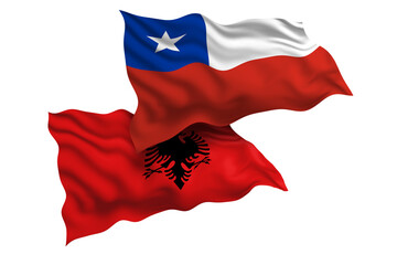Chile and Albania Friendship Flags Diplomatic Relations of Two countries, Sports competition