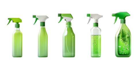 Pack Disinfectant Set Against Transparent Background for Hygiene Branding, Medical Promotion, or Cleaning Product Design