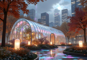 night view of the city