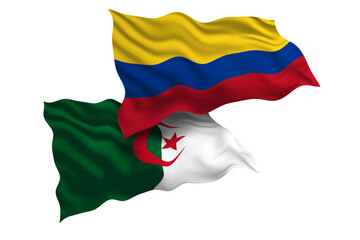 Colombia and Algeria Friendship Flags Diplomatic Relations of Two countries, Sports competition