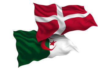 Denmark and Algeria Friendship Flags Diplomatic Relations of Two countries, Sports competition