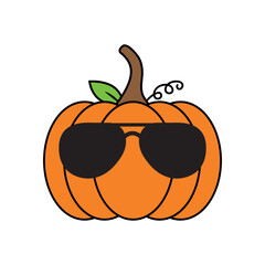 pumpkin with glasses