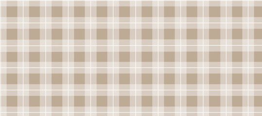 Brown and white plaid fabric texture background