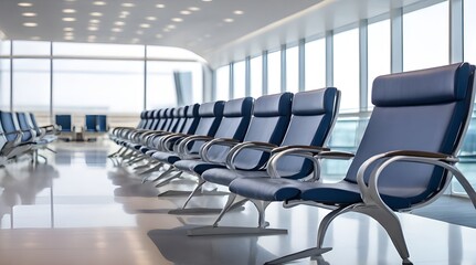 Modern Airport Lounge Seat Rows.generative.ai