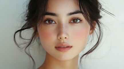 Fototapeta premium portrait of an attractive Asian woman cosmetic
