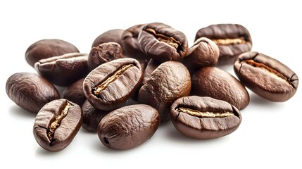 Naklejka premium coffee beans isolated on white background