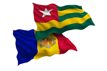 Togo and Andorra Friendship Flags Diplomatic Relations of Two countries, Sports competition