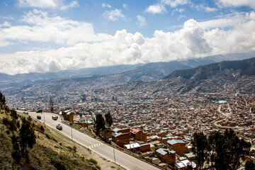 La Paz, Bolivia - December 26, 2008: cityscape of La Paz, South America