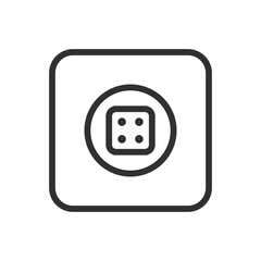 Dice Four Circle Icon - Modern Simple Flat Vector for Web and Mobile