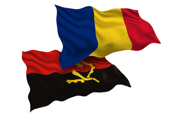 Romania and Angola Friendship Flags Diplomatic Relations of Two countries, Sports competition