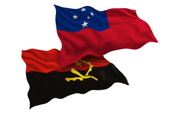 Samoa  and Angola Friendship Flags Diplomatic Relations of Two countries, Sports competition