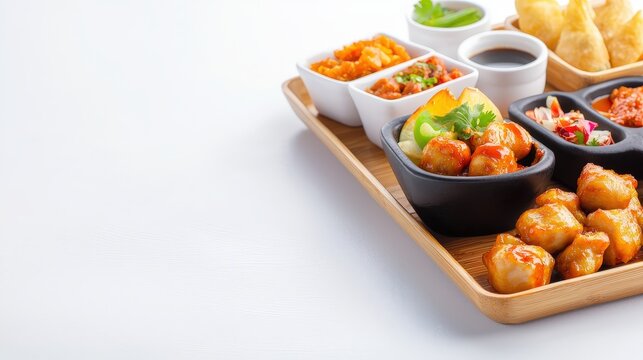 An elegant plate of traditional northern thai dishes served on a table for an authentic khantoke dinner experience