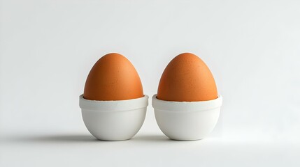 Paper egg container isolated on white