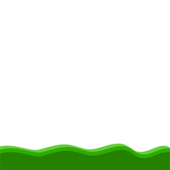 Obraz premium Green bottom border