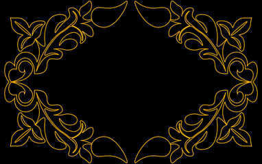 Line art of floral pattern. traditional pattern that can be repeated