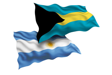 Bahamas and Argentina Friendship Flags Diplomatic Relations of Two countries, Sports competition