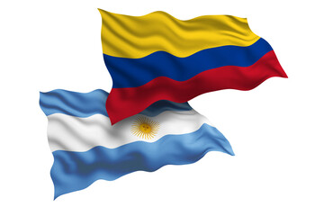 Colombia and Argentina Friendship Flags Diplomatic Relations of Two countries, Sports competition