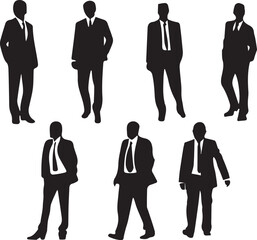 Man vector, business, businessman, men, team, group, teamwork, meeting, walking, success, standing vector set 