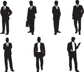Man vector, business, businessman, men, team, group, teamwork, meeting, walking, success, standing vector set 