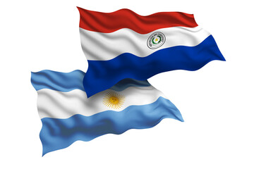 Paraguay and Argentina Friendship Flags Diplomatic Relations of Two countries, Sports competition