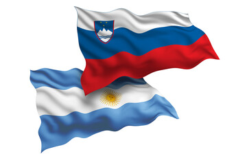 Slovenia and Argentina Friendship Flags Diplomatic Relations of Two countries, Sports competition