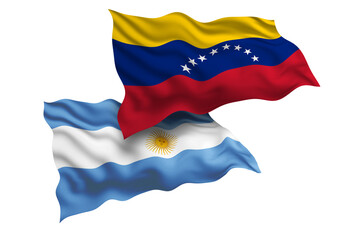 Venezuela and Argentina Friendship Flags Diplomatic Relations of Two countries, Sports competition