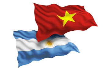 Vietnam and Argentina Friendship Flags Diplomatic Relations of Two countries, Sports competition