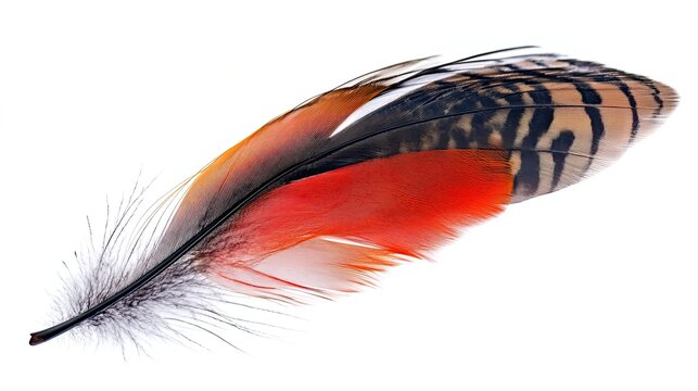 Exquisite feather detail showcases intricate patterns and vibrant hues