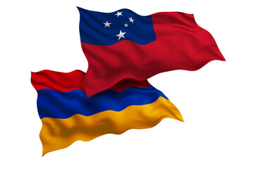 Samoa  and Armenia Friendship Flags Diplomatic Relations of Two countries, Sports competition