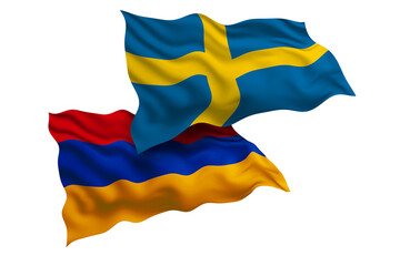Sweden and Armenia Friendship Flags Diplomatic Relations of Two countries, Sports competition