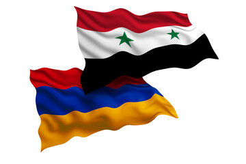 Syria and Armenia Friendship Flags Diplomatic Relations of Two countries, Sports competition
