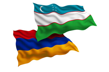 Uzbekistan and Armenia Friendship Flags Diplomatic Relations of Two countries, Sports competition
