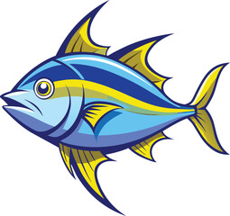 Obraz premium Tuna Fish Vector Illustration sticker