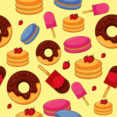 Dessert Seamless Pattern