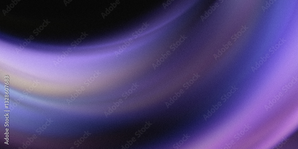 Aufkleber abstract flowing gradient background in dark tones of purple and black creating a sense of depth and