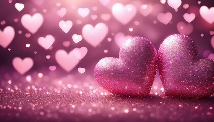 Fototapeta premium pink heart background