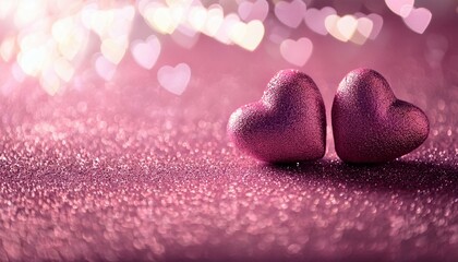 Fototapeta premium pink heart background
