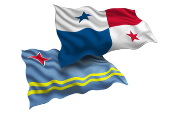 Panama and Aruba Friendship Flags Diplomatic Relations of Two countries, Sports competition