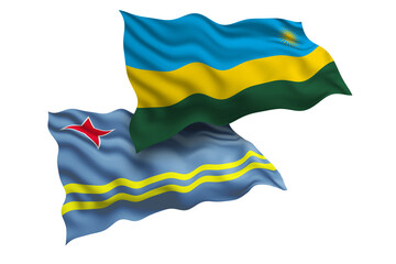 Rwanda and Aruba Friendship Flags Diplomatic Relations of Two countries, Sports competition
