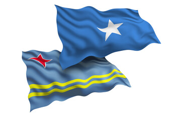 Somalia and Aruba Friendship Flags Diplomatic Relations of Two countries, Sports competition