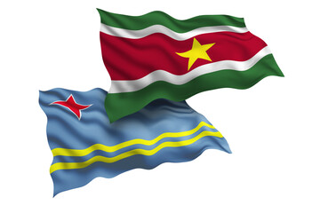 Suriname and Aruba Friendship Flags Diplomatic Relations of Two countries, Sports competition