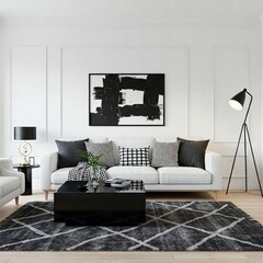 modern living room with sofa