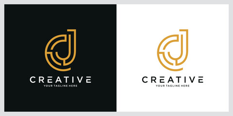 Initial Letter JC logo design template