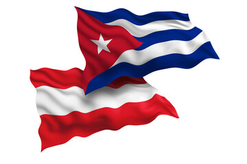 Cuba and Austria Friendship Flags Diplomatic Relations of Two countries, Sports competition