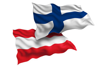 Finland and Austria Friendship Flags Diplomatic Relations of Two countries, Sports competition