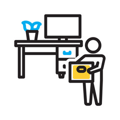 Vector multi color icon for New office