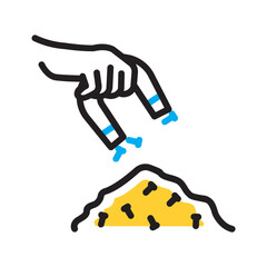 Vector multi color icon for Solid separation